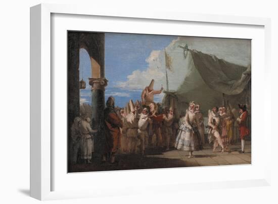 The Triumph of Pulcinella, 1760-1770-Giandomenico Tiepolo-Framed Giclee Print