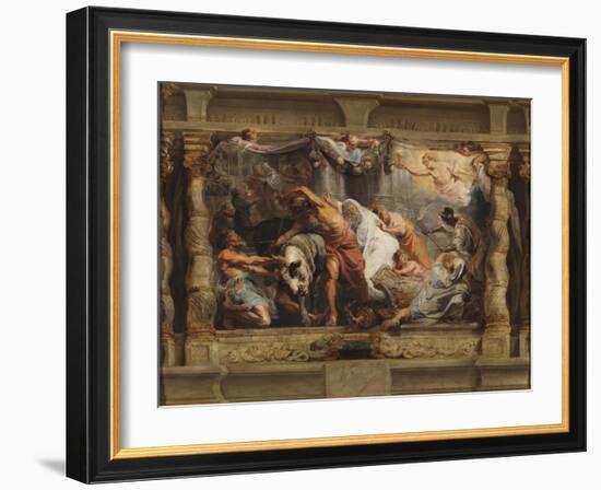 The Triumph of the Eucharist over Idolatry, 1625-1626-Peter Paul Rubens-Framed Giclee Print