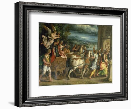 The Triumph of Titus and Vespasian, C. 1537-Giulio Romano-Framed Giclee Print