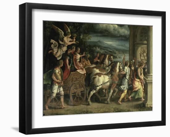 The Triumph of Titus and Vespasian-Giulio Romano-Framed Giclee Print