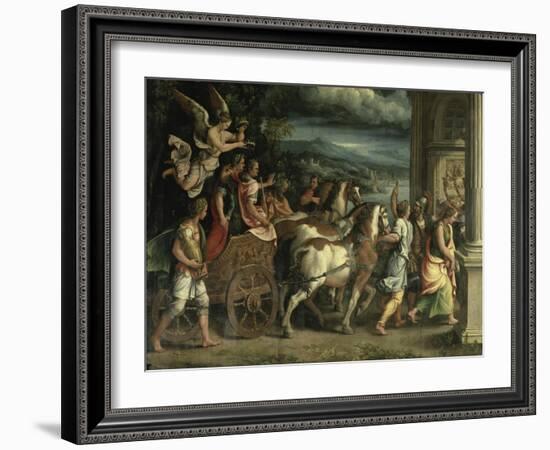 The Triumph of Titus and Vespasian-Giulio Romano-Framed Giclee Print