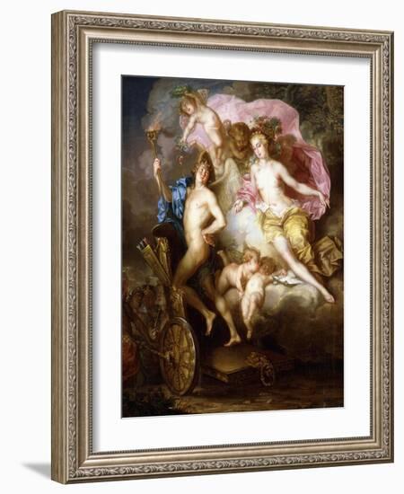 The Triumph of Venus and Cupid with Cupid's Chariot-Johann Georg Platzer-Framed Giclee Print