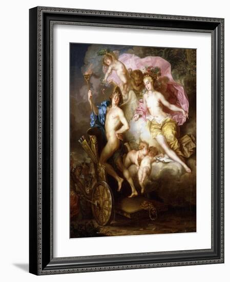 The Triumph of Venus and Cupid with Cupid's Chariot-Johann Georg Platzer-Framed Giclee Print