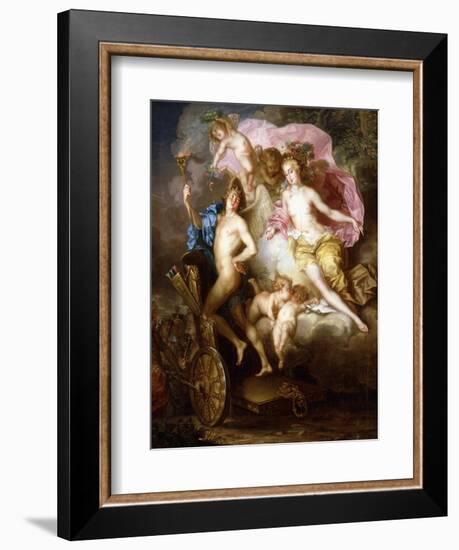 The Triumph of Venus and Cupid with Cupid's Chariot-Johann Georg Platzer-Framed Giclee Print