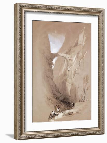 The Triumphal Arch crossing the Ravine leading to Petra-David Roberts-Framed Giclee Print