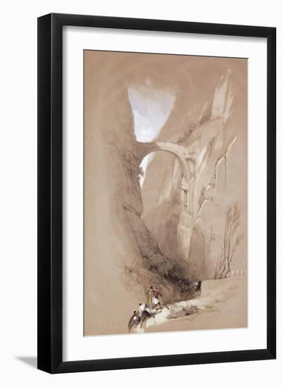 The Triumphal Arch crossing the Ravine leading to Petra-David Roberts-Framed Giclee Print