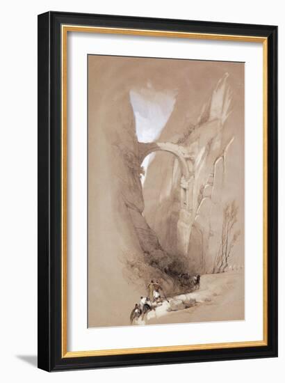 The Triumphal Arch crossing the Ravine leading to Petra-David Roberts-Framed Giclee Print