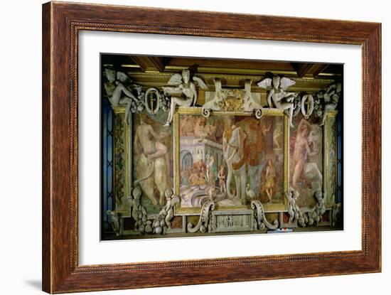 The Triumphal Elephant, an Allegorical Tribute to Francis I-Rosso Fiorentino (Battista di Jacopo)-Framed Giclee Print