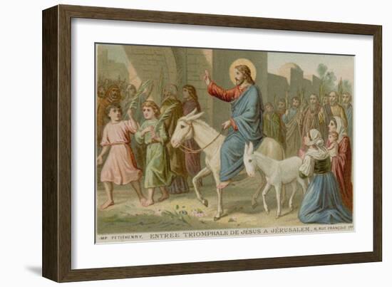 The Triumphal Entry of Jesus into Jerusalem-null-Framed Giclee Print