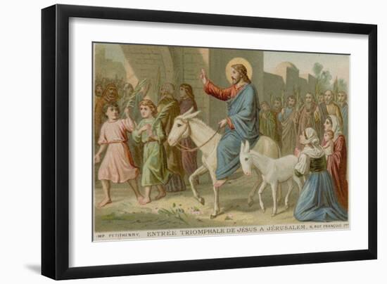 The Triumphal Entry of Jesus into Jerusalem-null-Framed Giclee Print