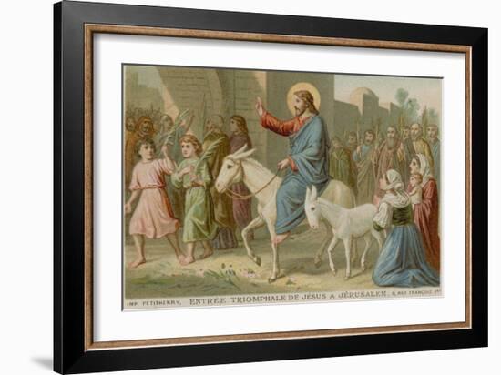 The Triumphal Entry of Jesus into Jerusalem-null-Framed Giclee Print