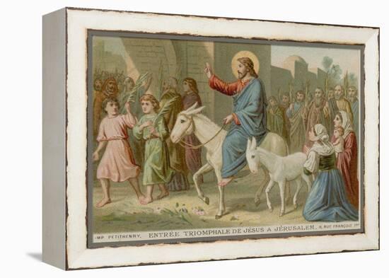 The Triumphal Entry of Jesus into Jerusalem-null-Framed Premier Image Canvas