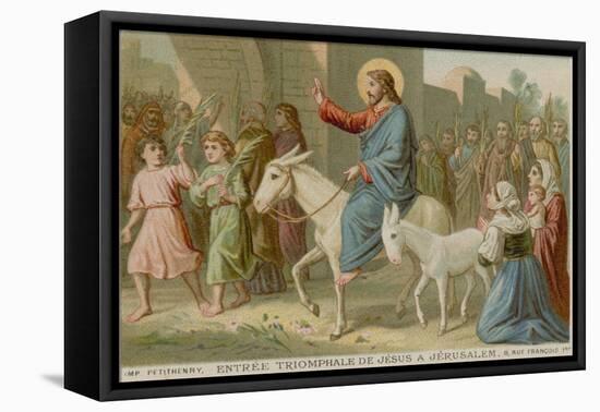 The Triumphal Entry of Jesus into Jerusalem-null-Framed Premier Image Canvas