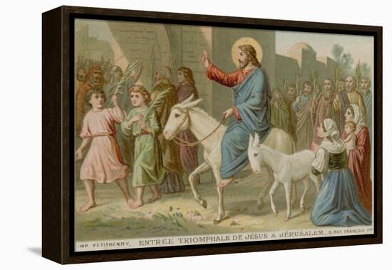 The Triumphal Entry of Jesus into Jerusalem-null-Framed Premier Image Canvas