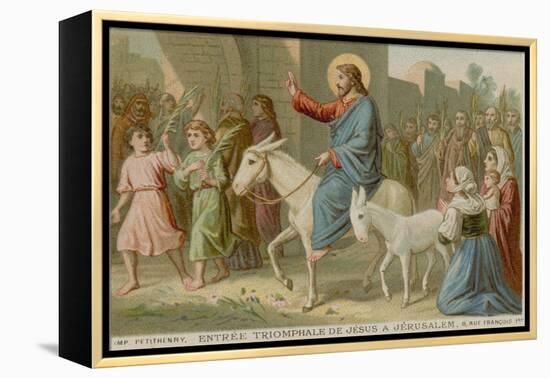 The Triumphal Entry of Jesus into Jerusalem-null-Framed Premier Image Canvas