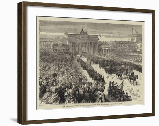 The Triumphal Entry of the German Troops into Berlin, the Brandenburg Gate-null-Framed Giclee Print