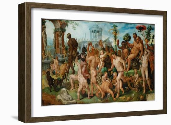 The Triumphal Procession of Bacchus, C. 1536-Maarten Jacobsz van Heemskerck-Framed Giclee Print