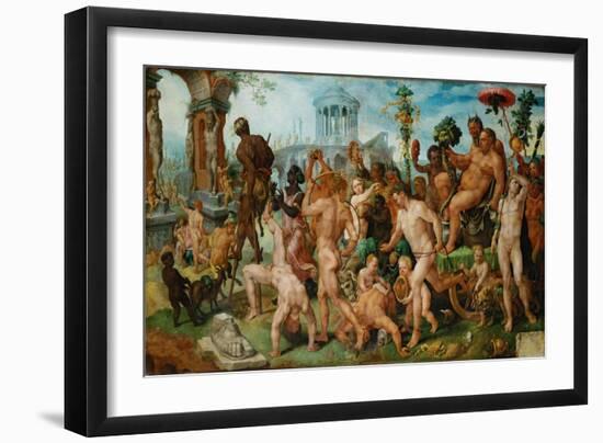 The Triumphal Procession of Bacchus, C. 1536-Maarten Jacobsz van Heemskerck-Framed Giclee Print