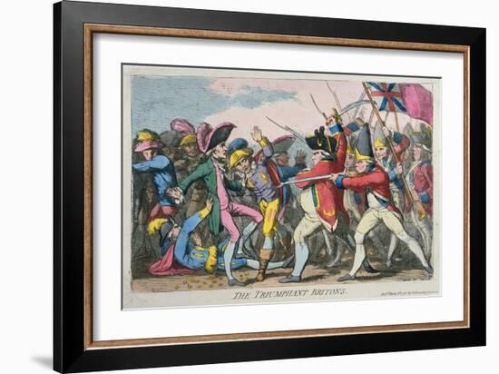 The Triumphant Britons, Published by Hannah Humphrey in 1780-James Gillray-Framed Giclee Print