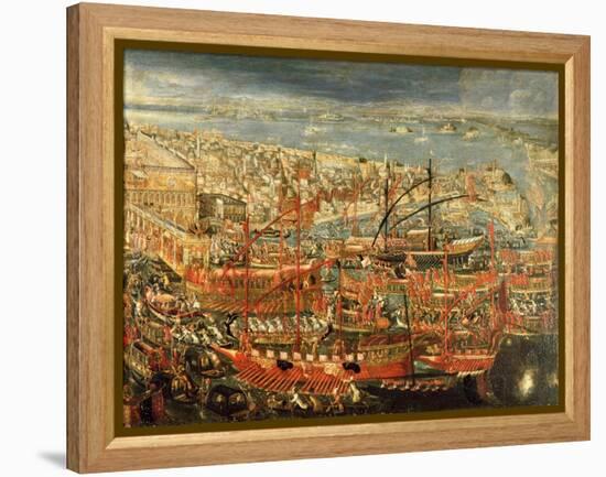 The Triumphant Return of Doge Francesco Morosini to Venice-Italian School-Framed Premier Image Canvas