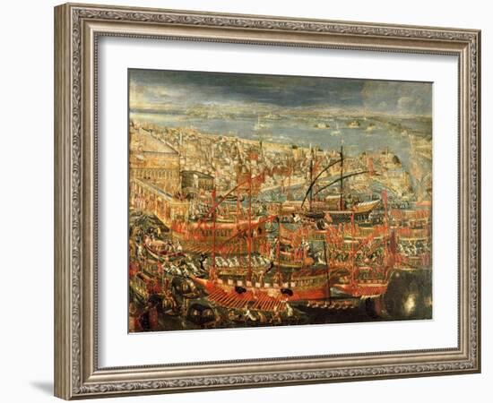 The Triumphant Return of Doge Francesco Morosini to Venice-Italian School-Framed Giclee Print