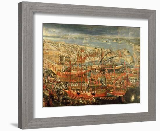 The Triumphant Return of Doge Francesco Morosini to Venice-Italian School-Framed Giclee Print