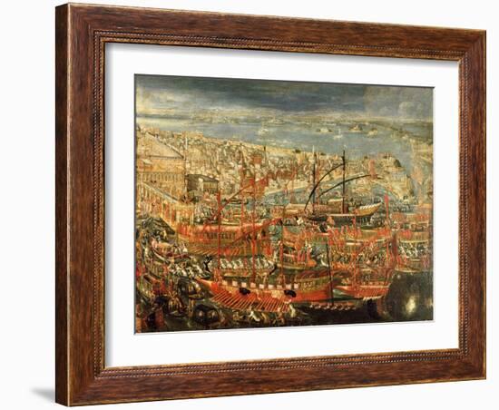 The Triumphant Return of Doge Francesco Morosini to Venice-Italian School-Framed Giclee Print