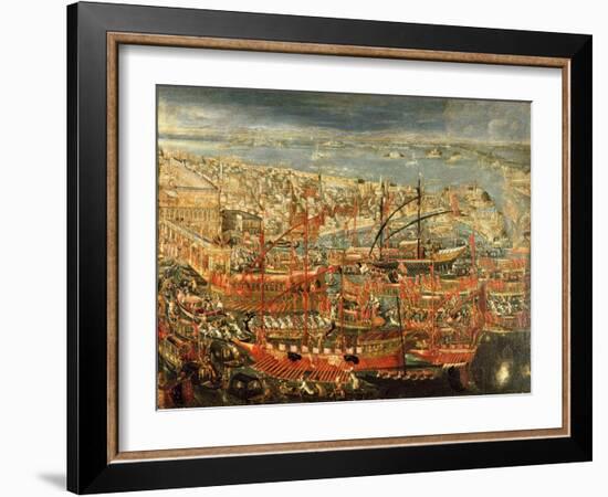 The Triumphant Return of Doge Francesco Morosini to Venice-Italian School-Framed Giclee Print