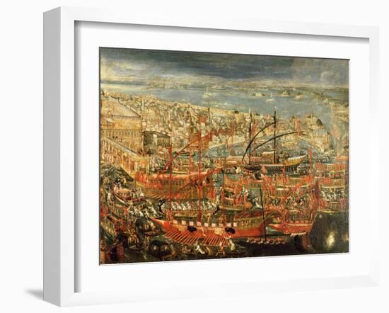 The Triumphant Return of Doge Francesco Morosini to Venice-Italian School-Framed Giclee Print