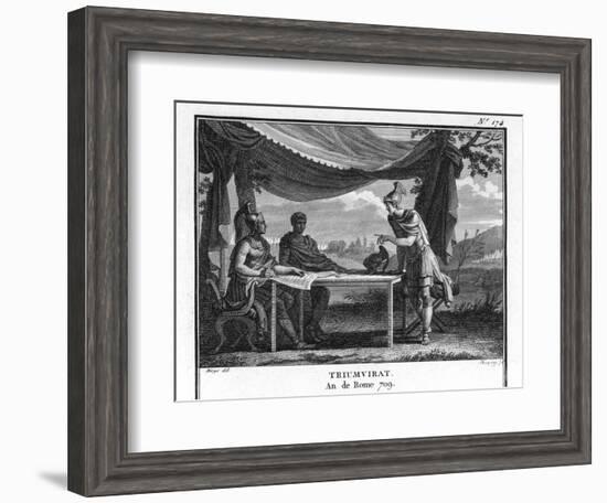 The Triumvirate, Marcus Antonius Octavius (Later Emperor Augustus) and Lepidus-Augustyn Mirys-Framed Photographic Print