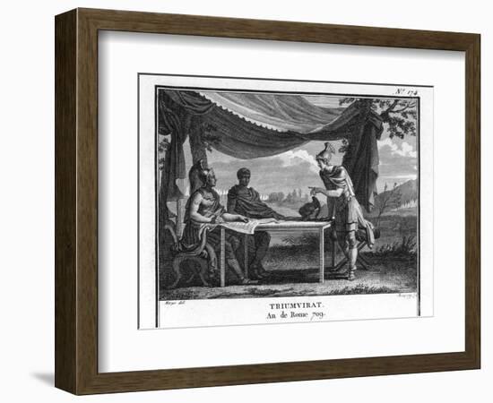 The Triumvirate, Marcus Antonius Octavius (Later Emperor Augustus) and Lepidus-Augustyn Mirys-Framed Photographic Print