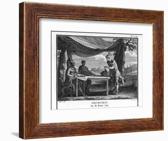 The Triumvirate, Marcus Antonius Octavius (Later Emperor Augustus) and Lepidus-Augustyn Mirys-Framed Photographic Print