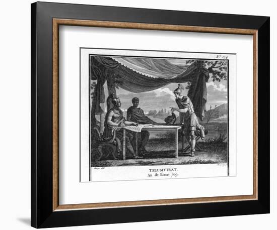 The Triumvirate, Marcus Antonius Octavius (Later Emperor Augustus) and Lepidus-Augustyn Mirys-Framed Photographic Print