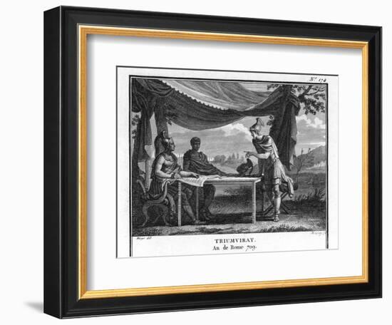 The Triumvirate, Marcus Antonius Octavius (Later Emperor Augustus) and Lepidus-Augustyn Mirys-Framed Photographic Print