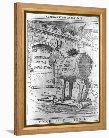 The Trojan Horse at Our Gate after Orr in Chicago Tribune, Sept. 17, 1935-null-Framed Premier Image Canvas