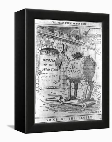 The Trojan Horse at Our Gate after Orr in Chicago Tribune, Sept. 17, 1935-null-Framed Premier Image Canvas