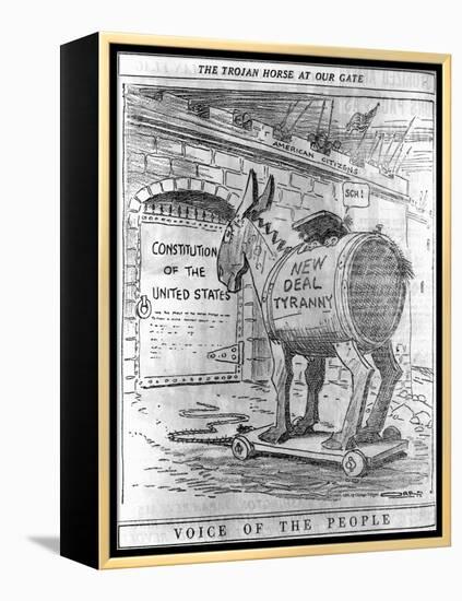 The Trojan Horse at Our Gate after Orr in Chicago Tribune, Sept. 17, 1935-null-Framed Premier Image Canvas