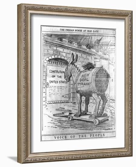 The Trojan Horse at Our Gate after Orr in Chicago Tribune, Sept. 17, 1935-null-Framed Giclee Print