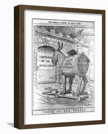 The Trojan Horse at Our Gate after Orr in Chicago Tribune, Sept. 17, 1935-null-Framed Giclee Print