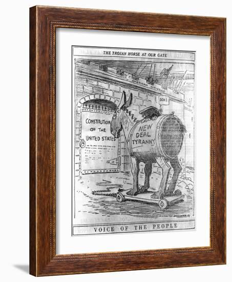 The Trojan Horse at Our Gate after Orr in Chicago Tribune, Sept. 17, 1935-null-Framed Giclee Print