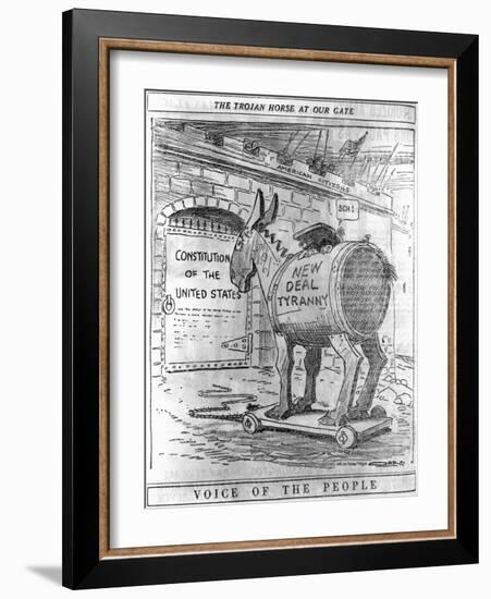 The Trojan Horse at Our Gate after Orr in Chicago Tribune, Sept. 17, 1935-null-Framed Giclee Print