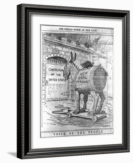 The Trojan Horse at Our Gate after Orr in Chicago Tribune, Sept. 17, 1935-null-Framed Giclee Print