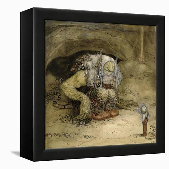 The Troll and the Boy-John Bauer-Framed Premier Image Canvas