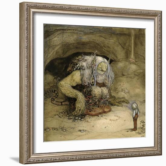 The Troll and the Boy-John Bauer-Framed Giclee Print