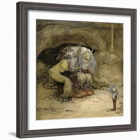 The Troll and the Boy-John Bauer-Framed Giclee Print