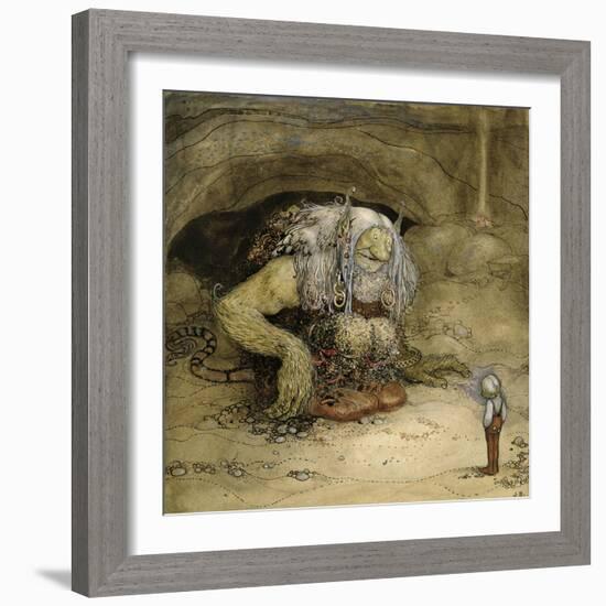 The Troll and the Boy-John Bauer-Framed Giclee Print