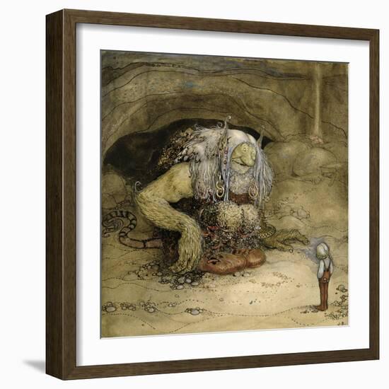 The Troll and the Boy-John Bauer-Framed Giclee Print