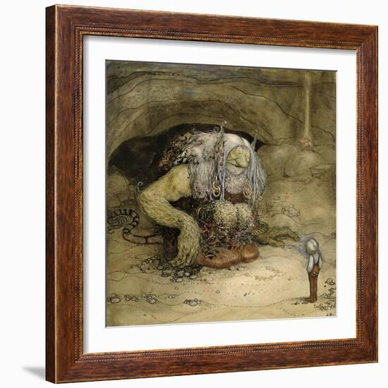 The Troll and the Boy-John Bauer-Framed Giclee Print