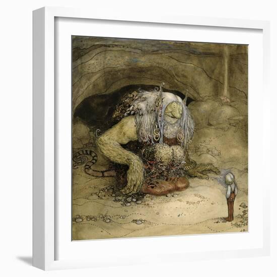 The Troll and the Boy-John Bauer-Framed Giclee Print