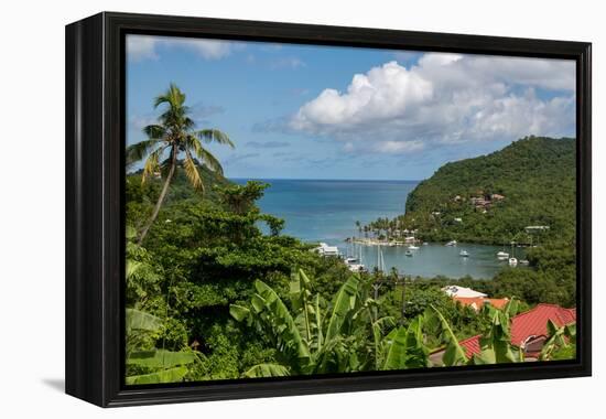 The tropical and very sheltered Marigot Bay, St. Lucia, Windward Islands, West Indies Caribbean, Ce-Martin Child-Framed Premier Image Canvas